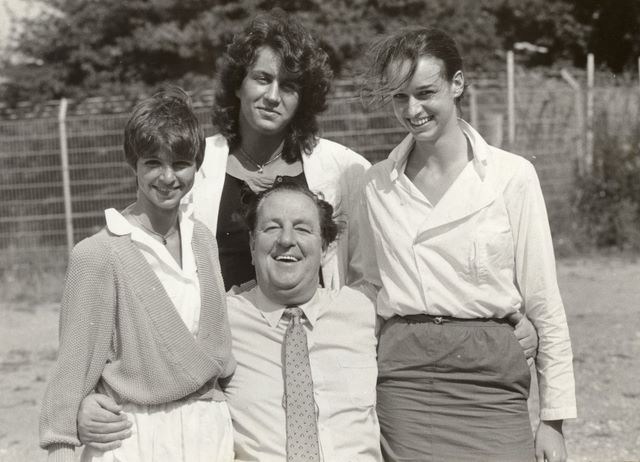 Gino D'oro mit Heinz Eckner und zwei Kolleginnen · Hansapark 1985